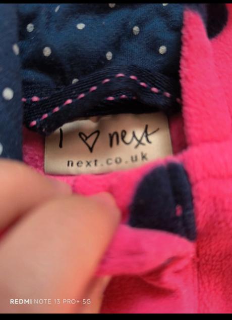 Dívčí lehlá fleece mikina 12-18m vel. 80-86, next,80