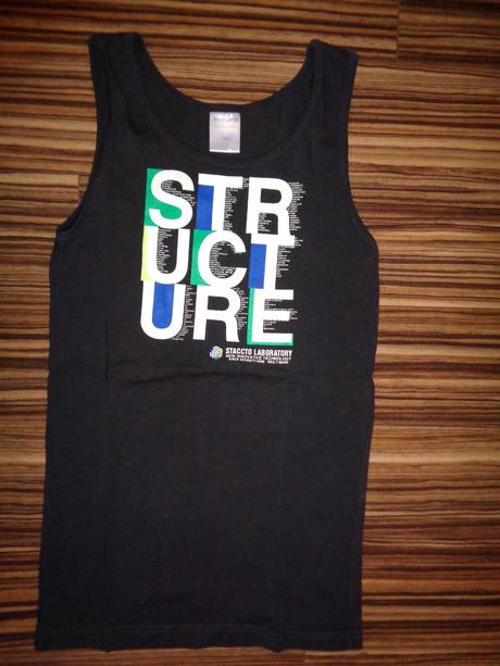 Krásné tmavě šedé letní tílko s nápisem 158/164, staccato,164