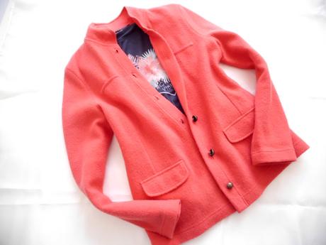 Betty barclay vlnené sako-kabátik m-l, m