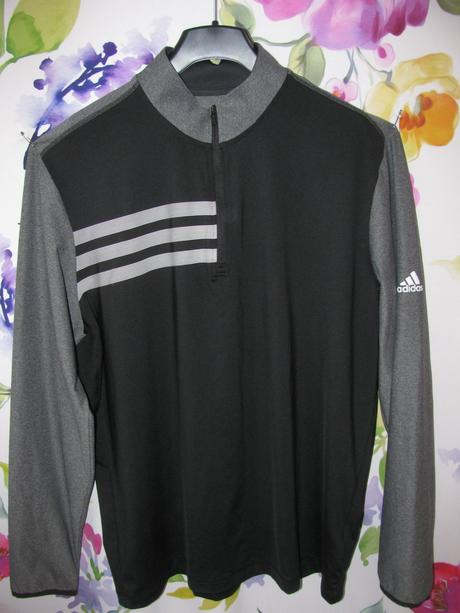 Sportovní funkční šedo černá mikina adidas, adidas,l