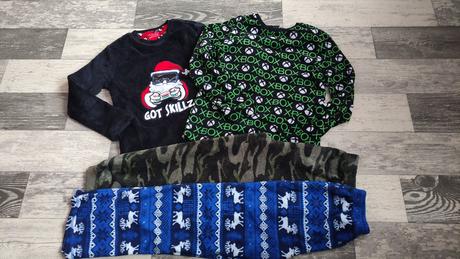 Pyžamo fleece chlapecké 2x vel.128/134, primark,128