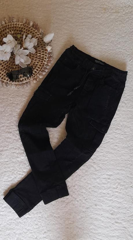 Savvy černé slim fit joggers, xs
