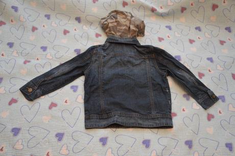 116 122 bavlněná džínová bunda s kapucí, denim,116