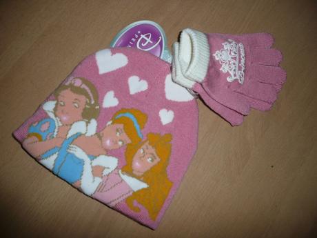 Čepice rukavice princezna vel 50-52 růženka sněhur, disney,98 / 104 / 110 / 116 / 122