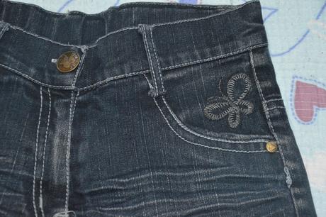 134 149 džínové elastické kraťasy šortky, 134