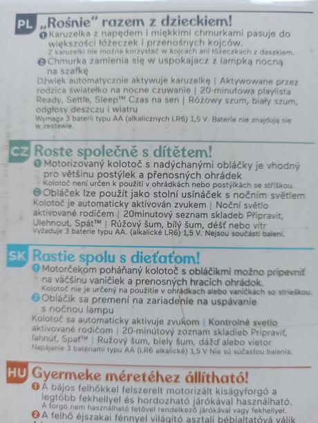 Hrající kolotoč nad postýlku zn.fisher-price, 