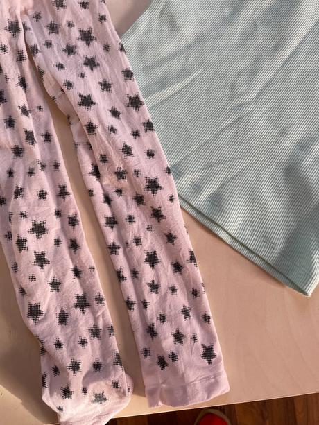 Set triko, tílko a punčošky, vel cca 134/140, 9-10, 140