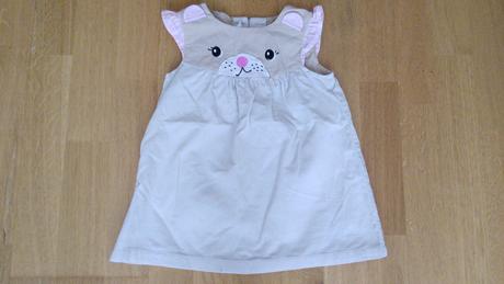 Manšestrové šaty s kočičkou, h&m,80
