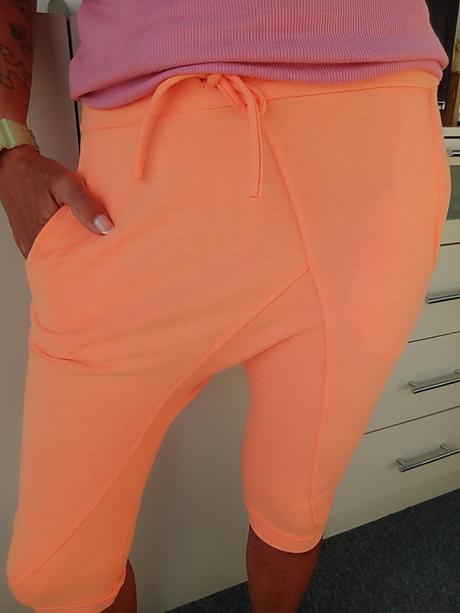 Neón oranžové baggy/nasrávačky vel."uni", 