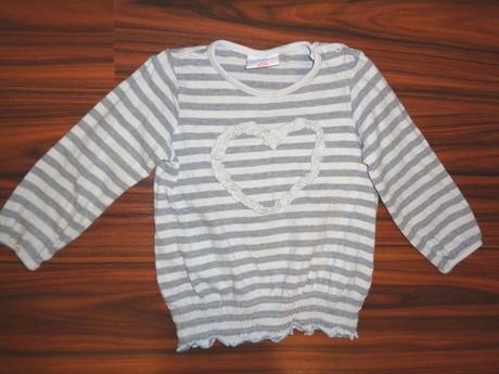 Krásné pruhované tričko se srdíčkem, topomini,92