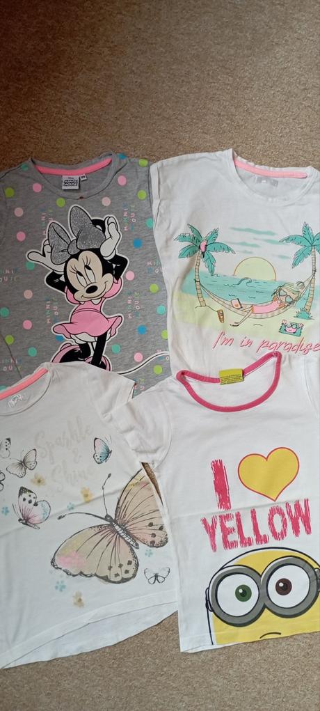 4x tričko zn."disney" vel."128", disney,128