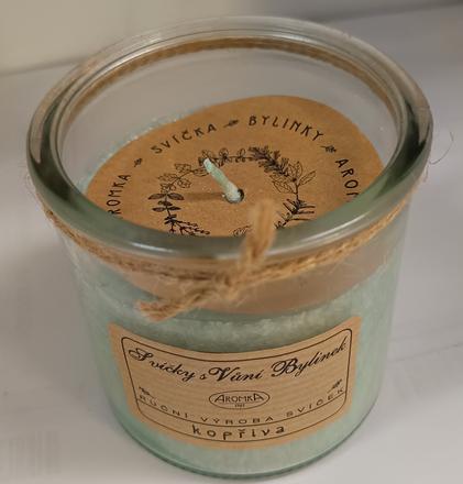 Aromka - přírodní vonná svíčka palmová kopřiva,