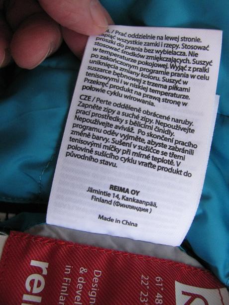 Péřová oboustranná zimní bunda s kapucí reima, reima,140