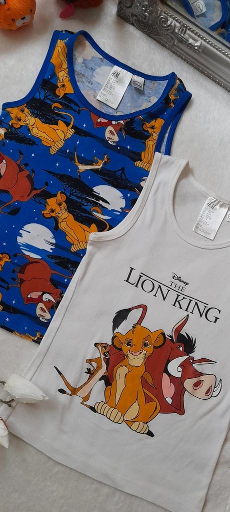 H&m disney chlapecká tílka 2ks lion king, h&m,128