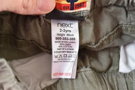 Kraťasy vel. 2 - 3 roky, next,98