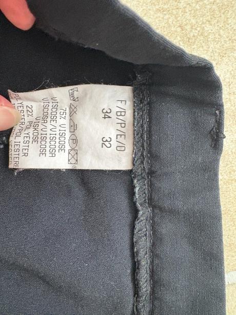 Cerne strecove kalhoty 32/34, 34