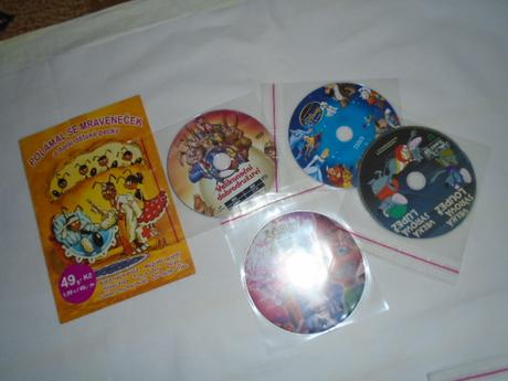 Dvd pohádky říkadla 9ks prasátko connie dora holly,