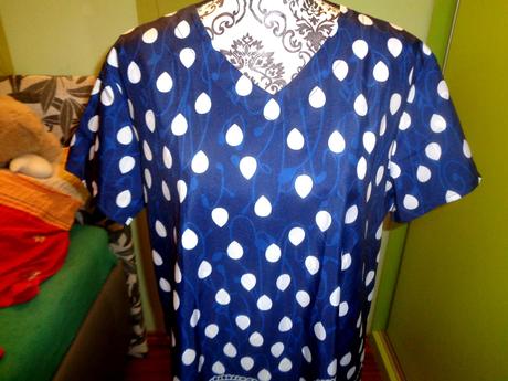 Krásné modré chladivé šaty, xl