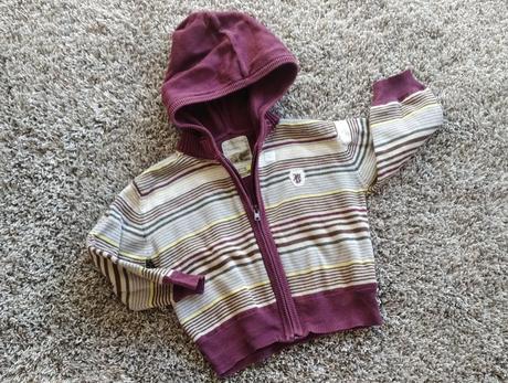 Mikina / svetřík s kapucí na zip, mamas & papas,80