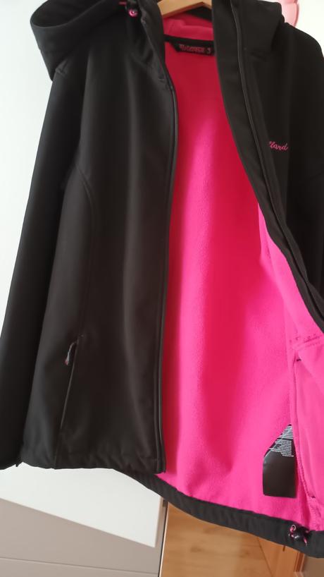 Dámská černá softshellová bunda willard + termoska, s