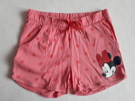 Dětské dívčí kraťasy, šortky, minnie, vel.128, h&m, h&m,128