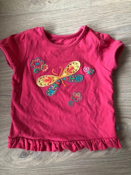 Tričko s motylkem 9-12 m, mothercare,80