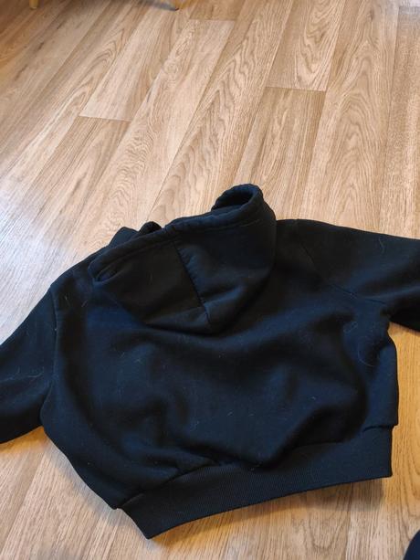 Černá crop mikina xs-m, 158/164, 164