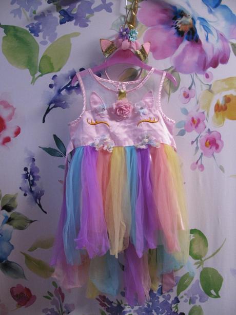 Kostým-krásné šaty s čelenkou unicorn,