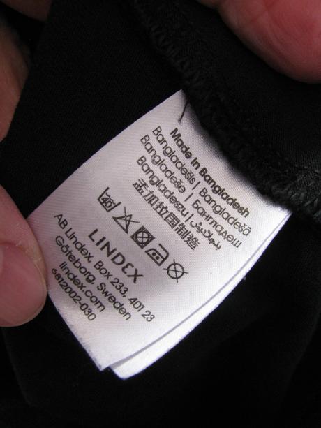 Černé bavlněné pružné tričko lindex, lindex,122