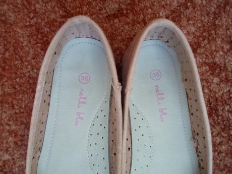 Růžové boty polobotky baleríny, nelli blu,36