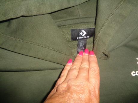 Bavlněná khaki mikina converse, converse,xl