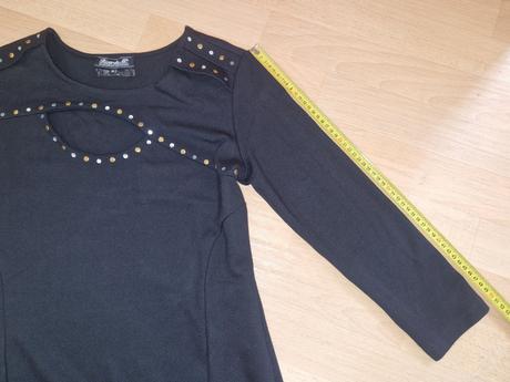 Šaty černé s dl.rukávem se zdobením ricarda m, m