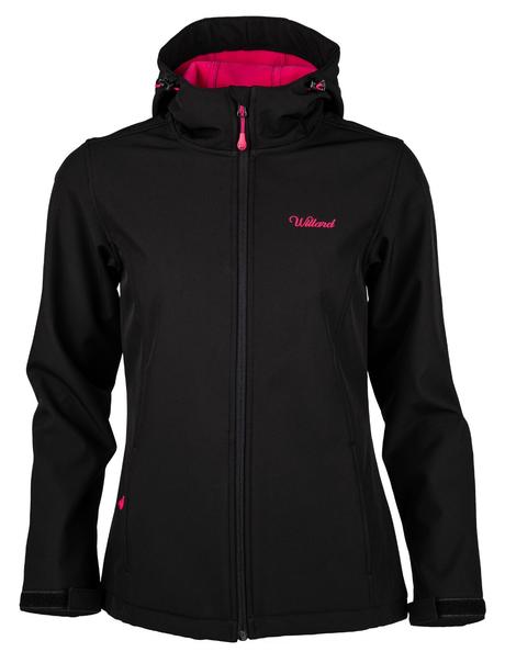 Dámská černá softshellová bunda willard + termoska, s