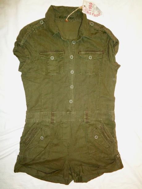 Luxusní letní khaki overal ve stylu safari, refree,m