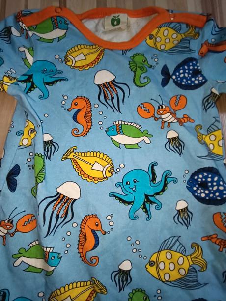 Letní overal s mořskými živočichy 80 smafolk, smafolk,80