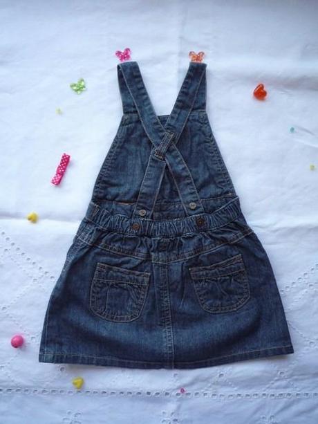 Džínová sukně s laclem, obaibi,74