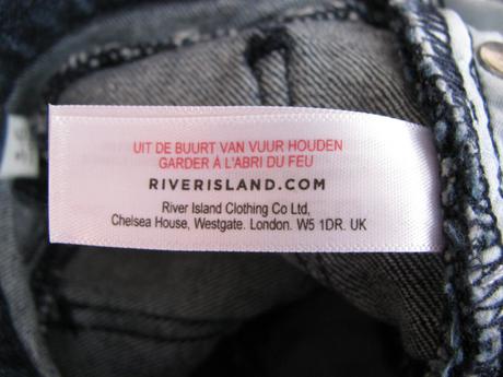 Parádní strečové džíny s náševkou, unisex, river island,68
