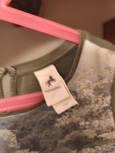 Khaki šaty se srnečkou, c&a,134