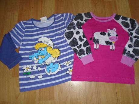 Tričko 3ks vel 92 šmoulinka, 92