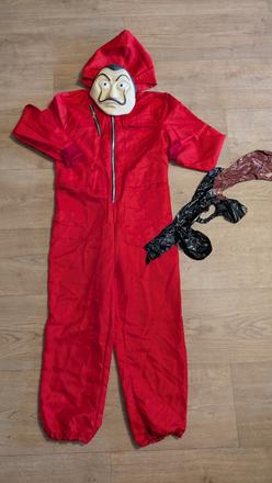 Ka147 kostým lupič - papírový dům vel. 152/158,