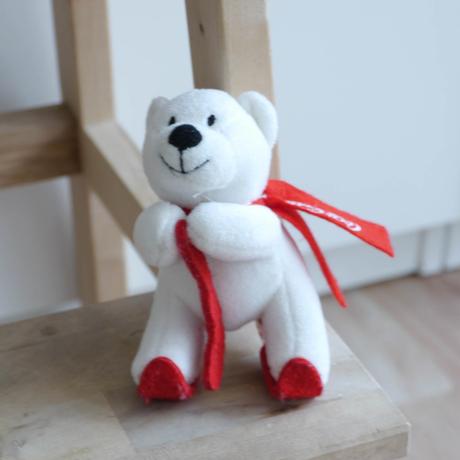 Maly bily ledni medvidek - plysak,