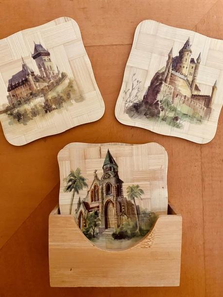 Retro podtácky / hrady, zámky, 