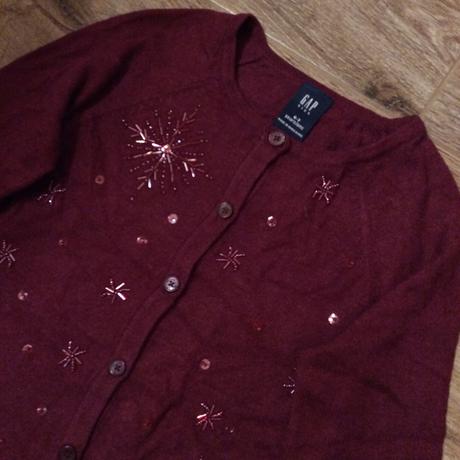 Propínací svetřík zdobený korálky gap, gap,122