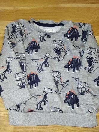 Šedá mikina s dinosaury 104 bluezoo, bluezoo,104