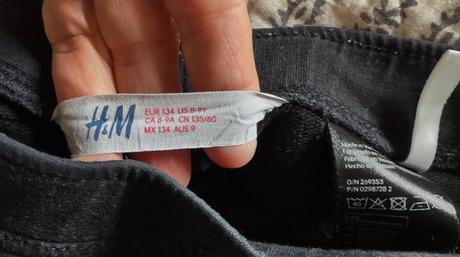 Černé džegíny, h&m,128