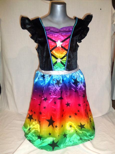 Karneval - šaty kouzelnice + paruka - 9 - 10 let, 