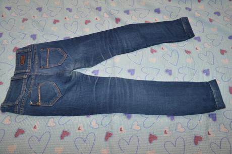 164 170 elastické kratší džíny, rifle vel 26, 164