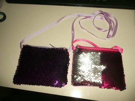 Peněženka kabelka měnivé otáčivé flitry, 