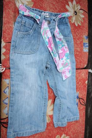 Dívčí rifle s páskem vel. 80 - 86, early days,80