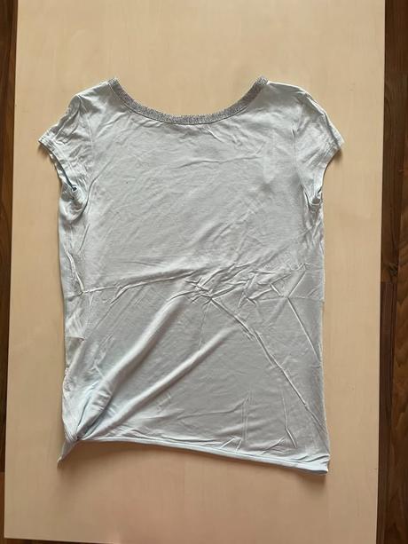 Světle modrý top se stříbrným lemem, vel s, orsay, orsay,s